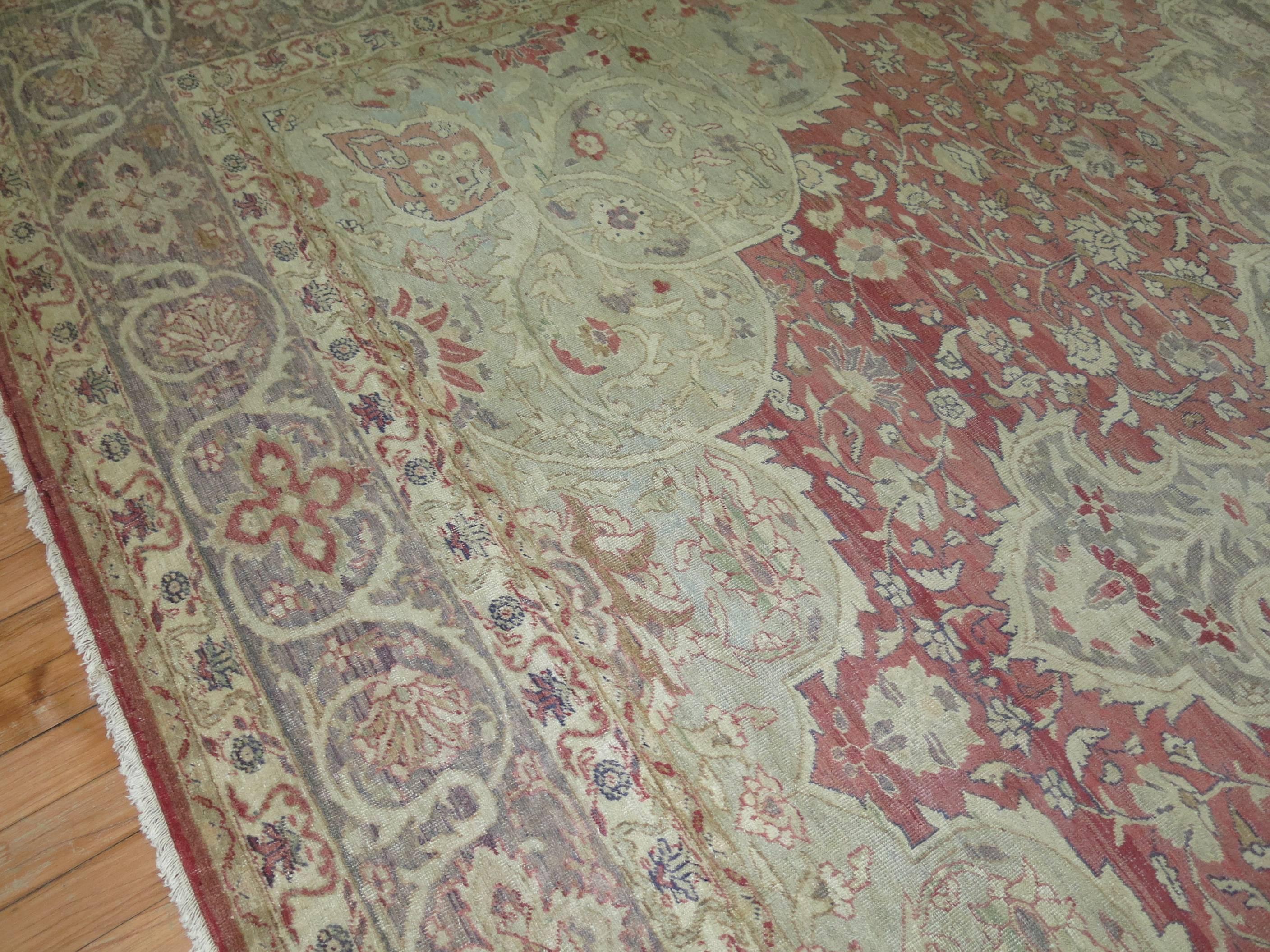 Zabihi Collection 19th Century Antique Turkish Sivas Carpet For Sale 3