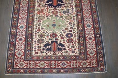 Zabihi Collection 19th Century Antique Ivory Shirvan Kuba Rug