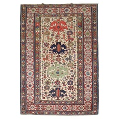 Zabihi Collection 19th Century Antique Ivory Shirvan Kuba Rug