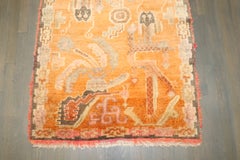 Zabihi Collection Soft Orange Dragon Vintage Tibetan Rug