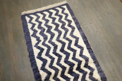 Zabihi Collection Mid-Century Modern Minimalist Turkish Tulu Shag Runner