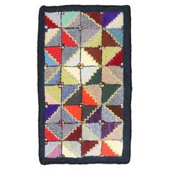 Zabihi Collection Colorful Floral American Hooked Small Rug
