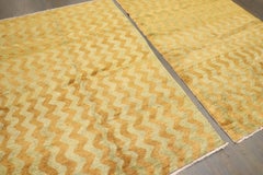 Zabihi Collection Pair of Vintage Turkish Konya Tulu Rugs with Chevron Design