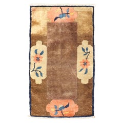 Zabihi Collection Antique Chinese Peking Floral Baby Rug