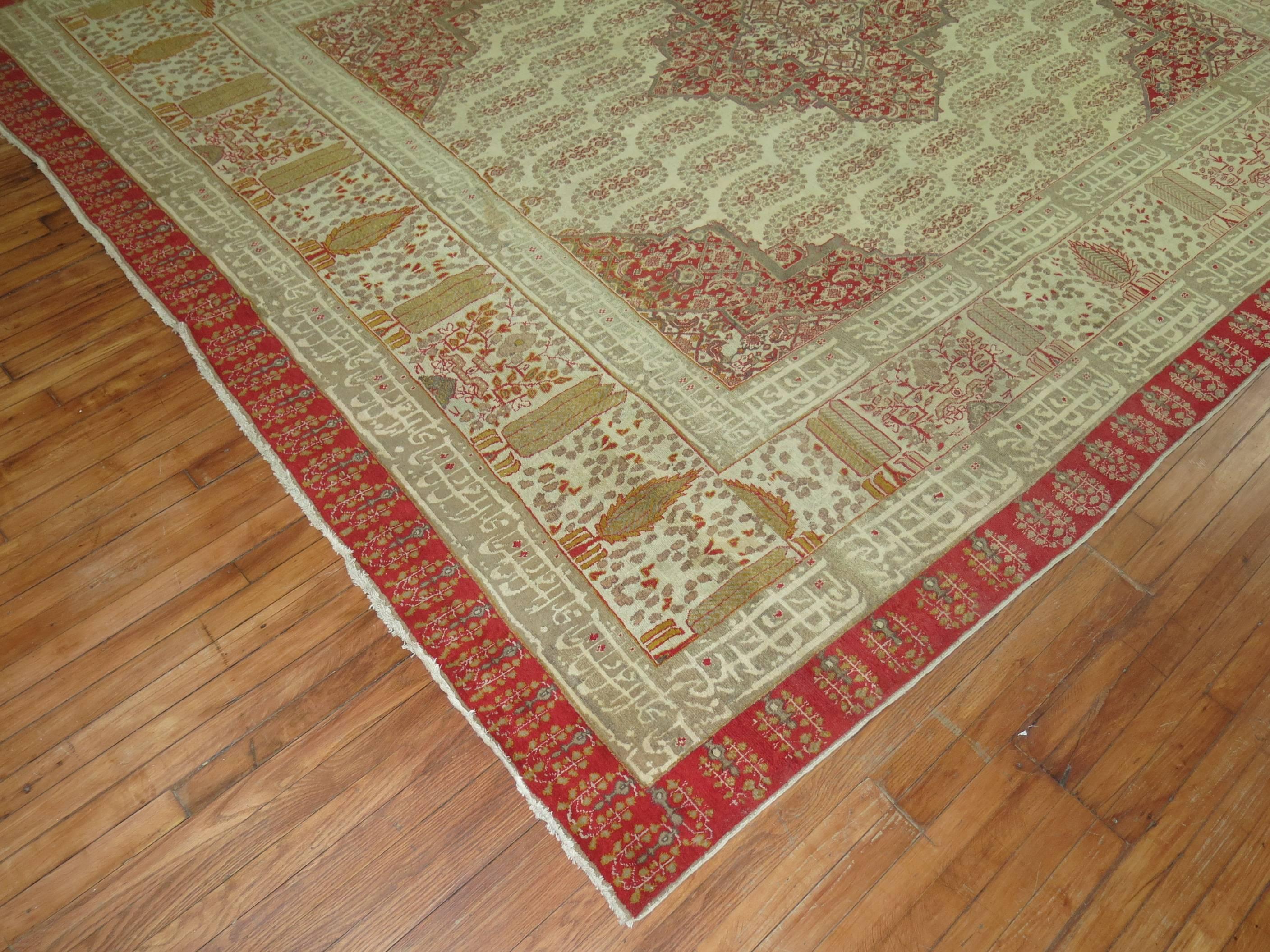 Antique Persian Tabriz Dowry Rug For Sale 2