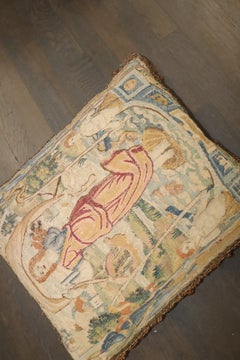 Zabihi Collection 17th Century Flemish Tapestry Pillow