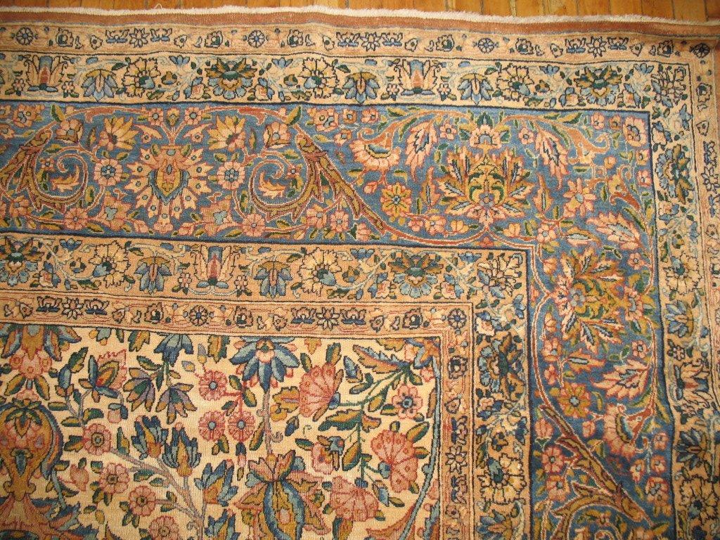 Persian Lavar Kerman Area Rug In Good Condition For Sale In New York, NY