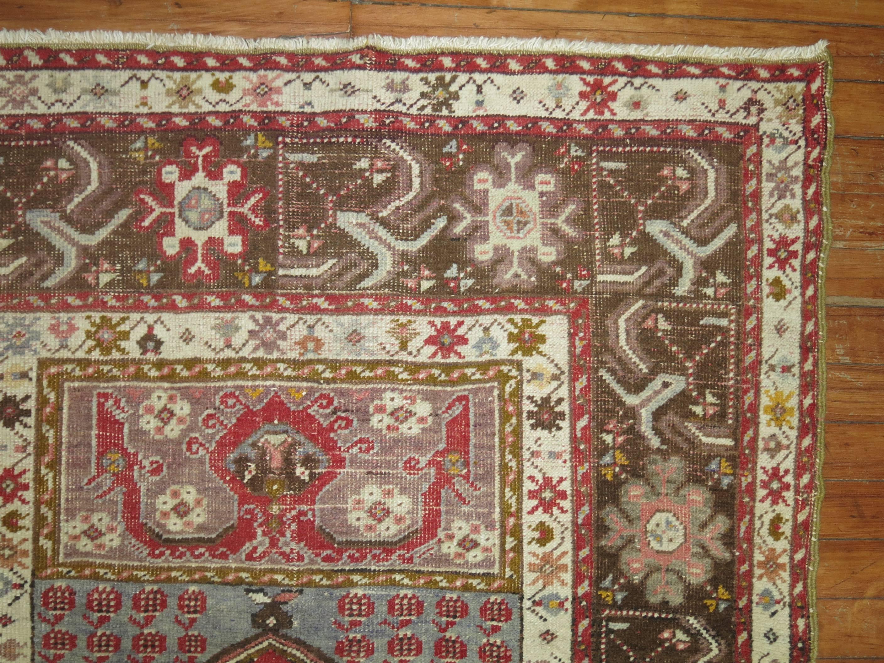 Hand-Knotted Vintage Turkish Sivas Rug