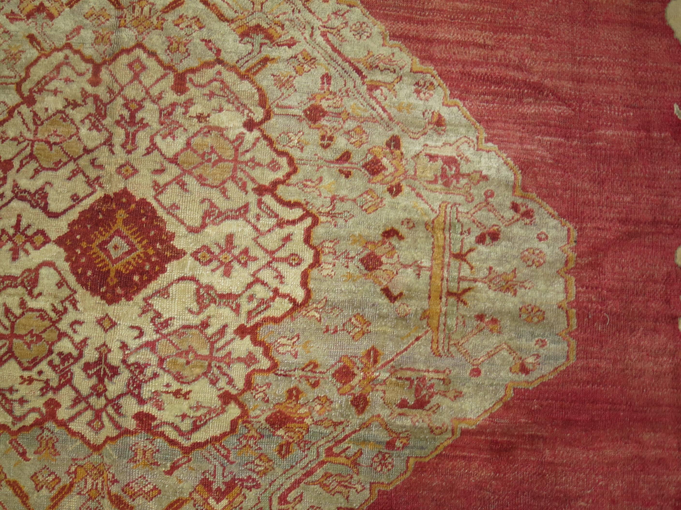 Turkish Palace Size Angora Oushak Rug For Sale