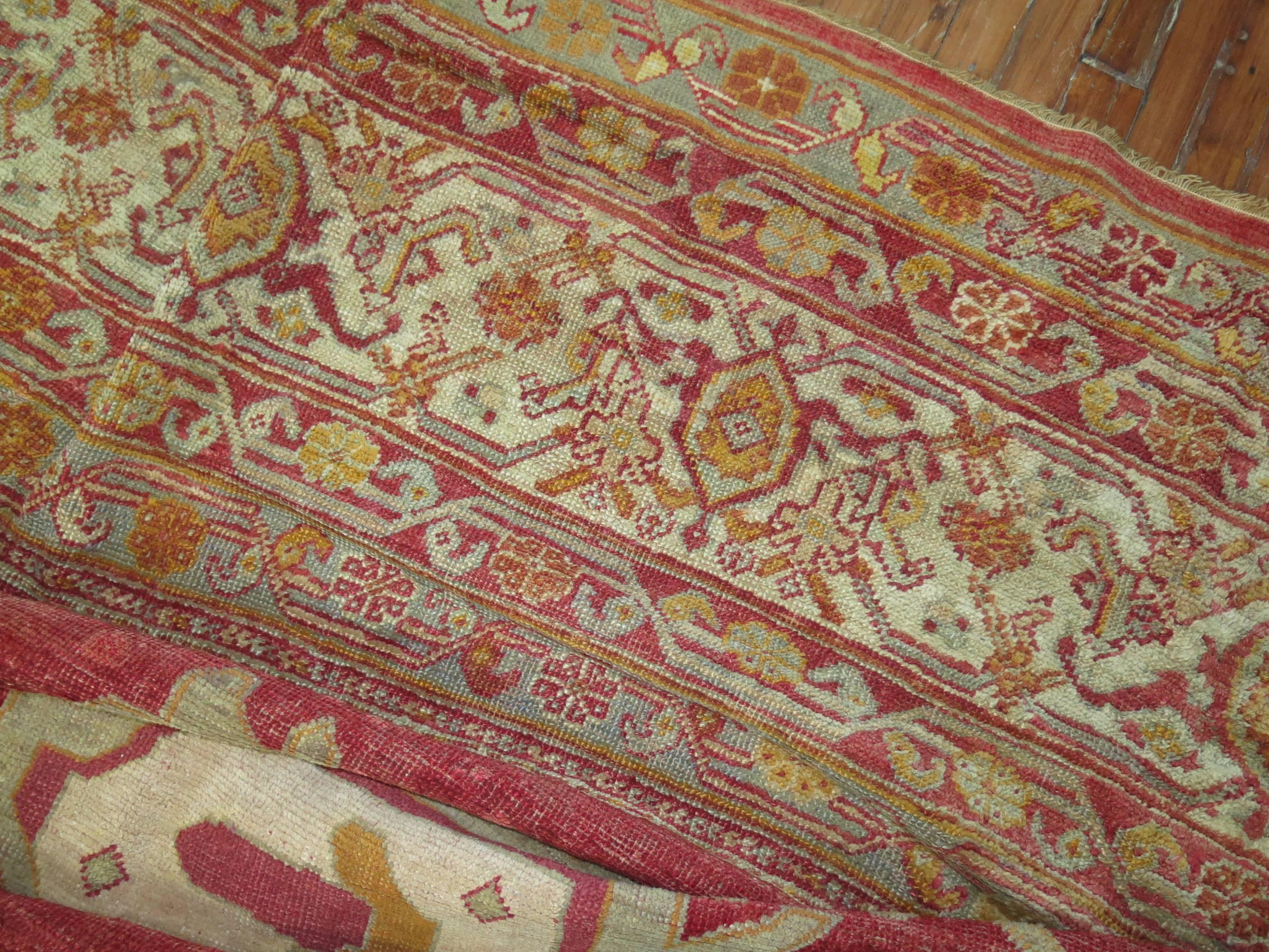 Angora Oushak Teppich in Palace-Größe (19. Jahrhundert) im Angebot