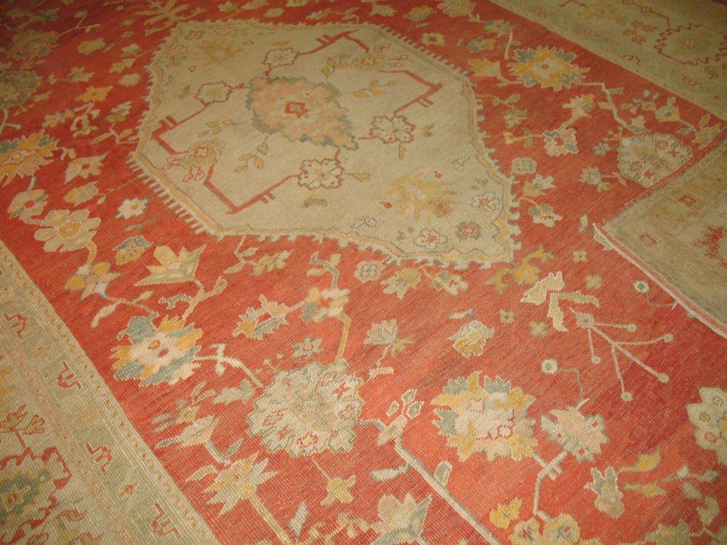 Antique Turkish Oushak Carpet 2