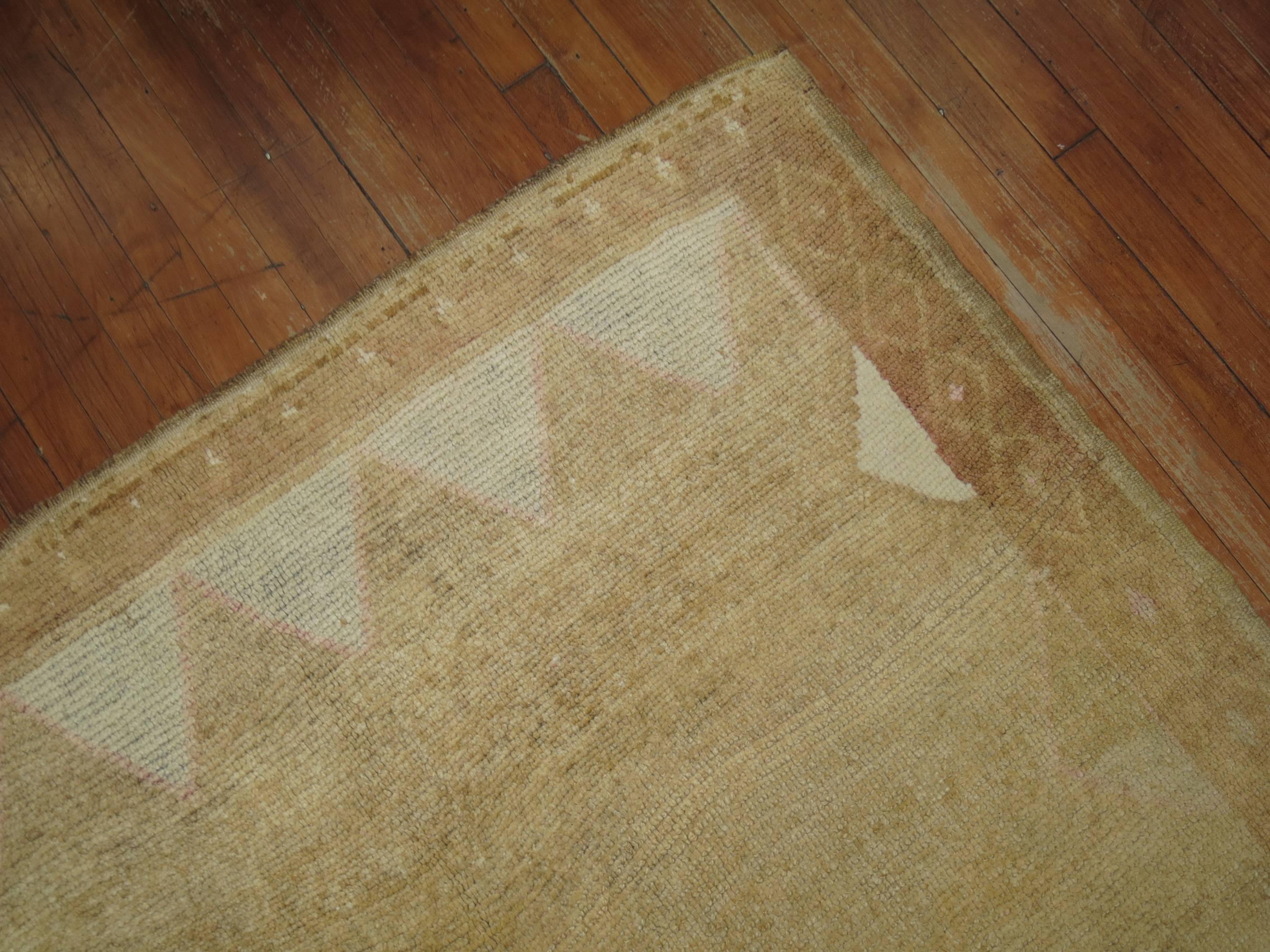 20th Century Vintage Turkish Rug with pink accents