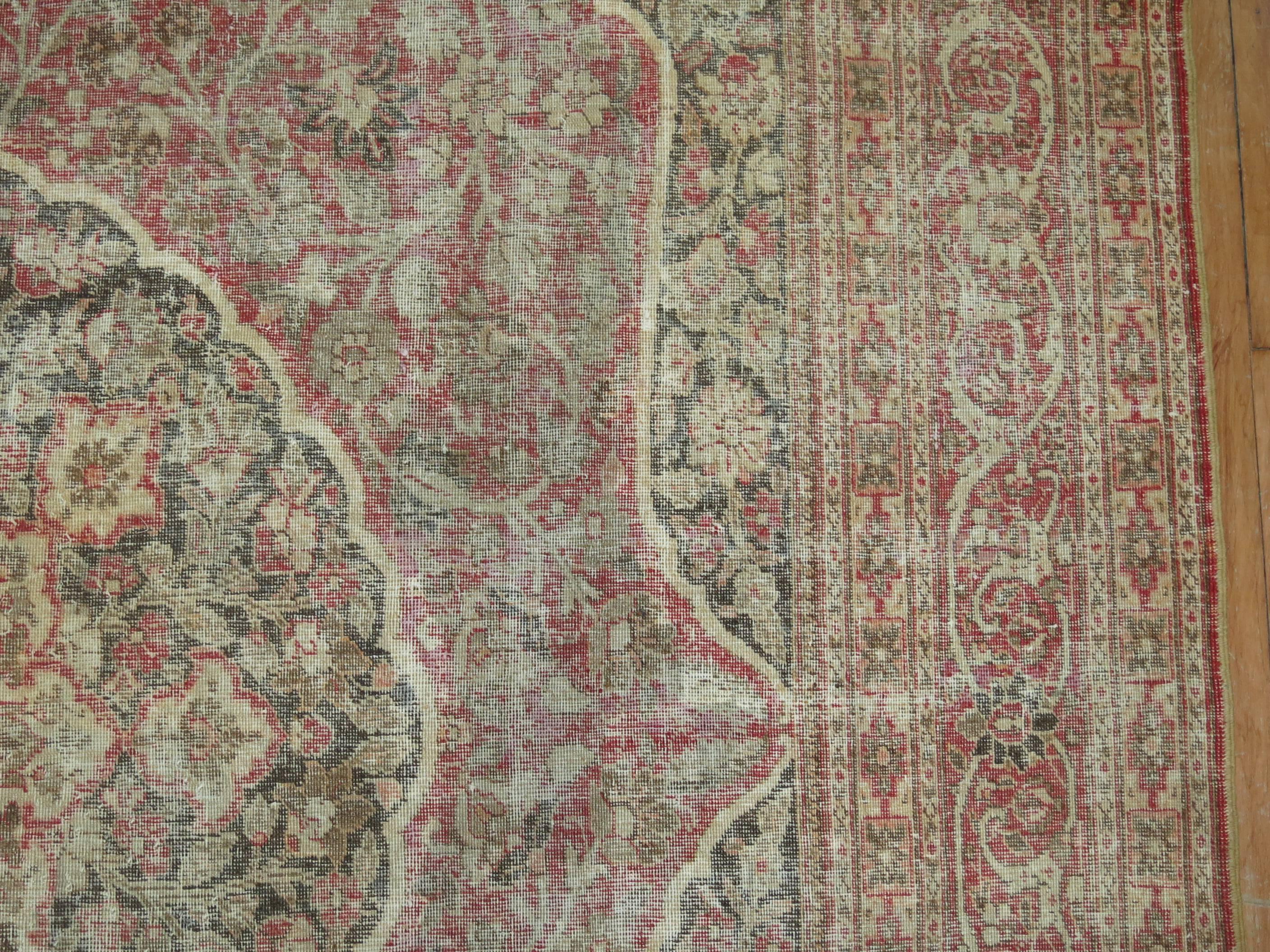 Lana Tappeto Shabby Chic Persiano Tabriz in vendita