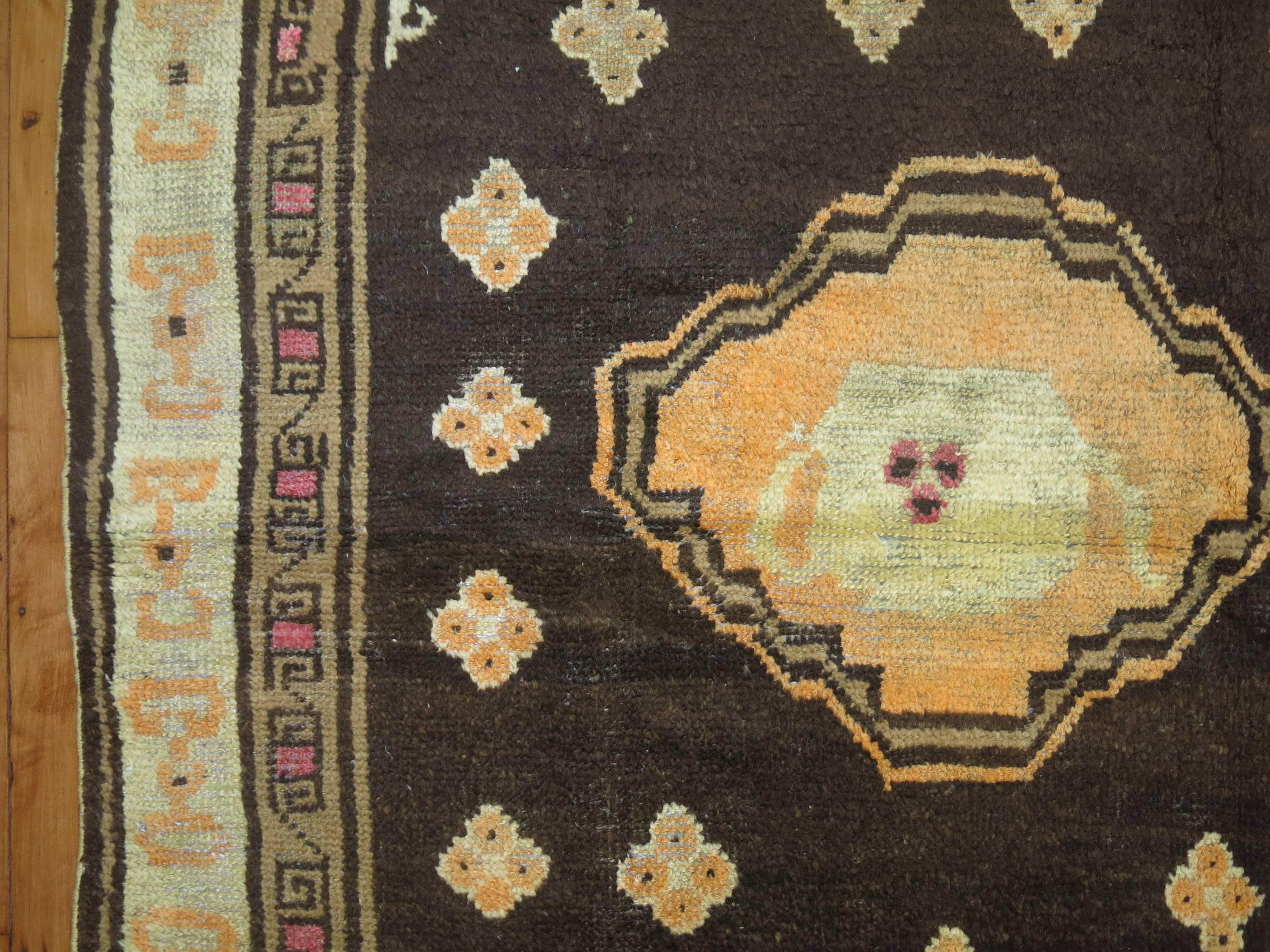 Anglo-Indian Zabihi Collection East Turkestan Rug For Sale