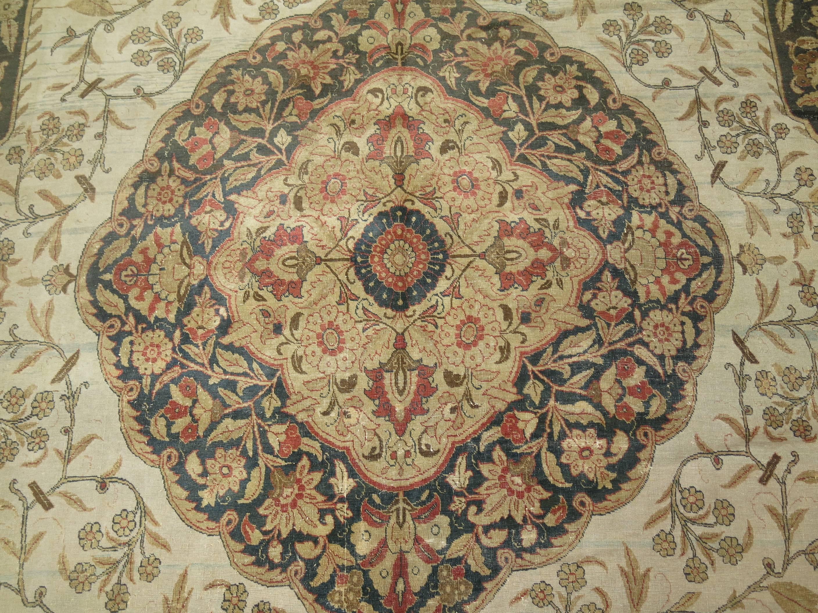 Zabihi Collection Late 19th Century Antique Persian Tabriz For Sale 3