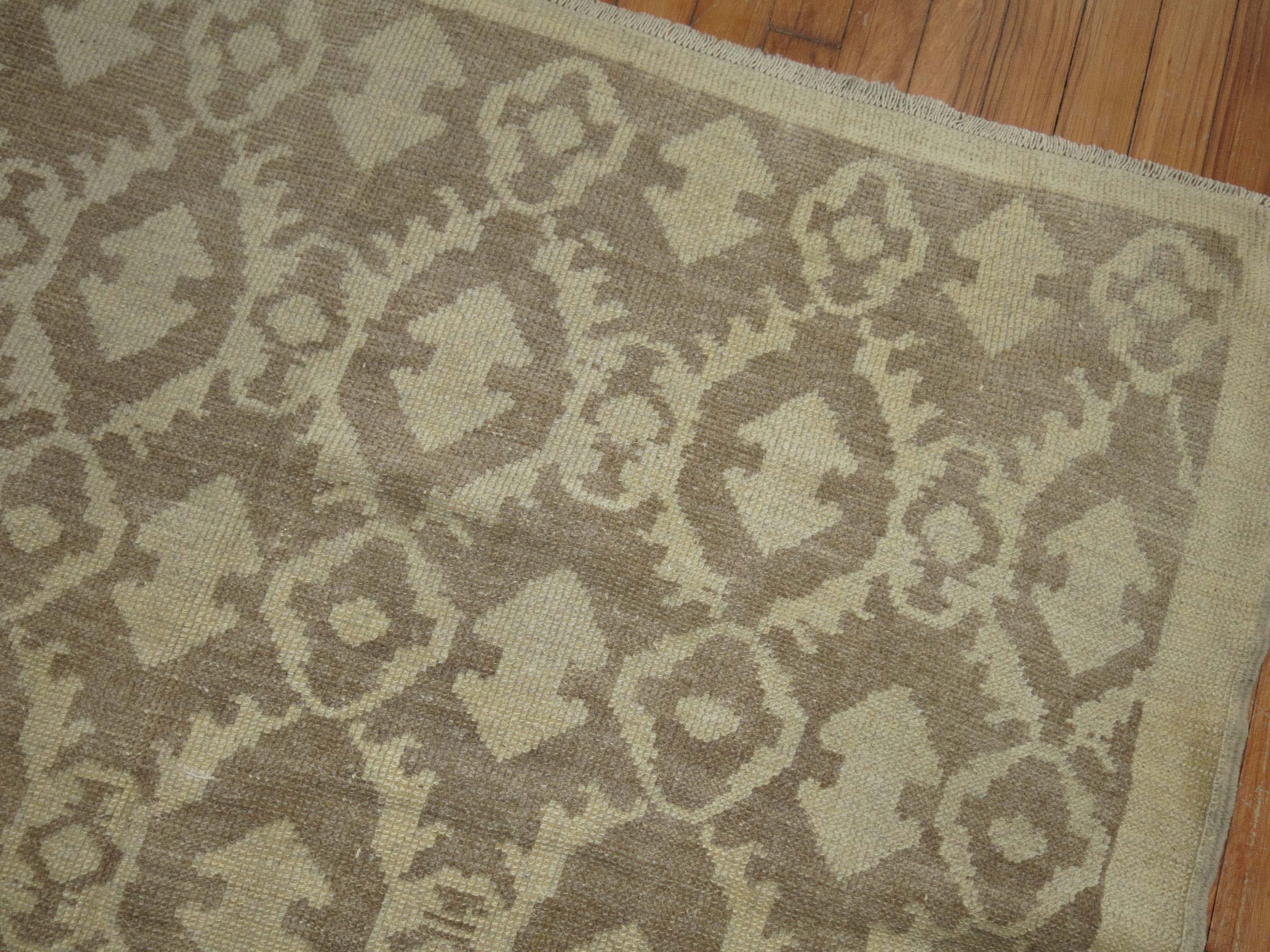 Taupe Vintage Turkish Konya In Good Condition For Sale In New York, NY