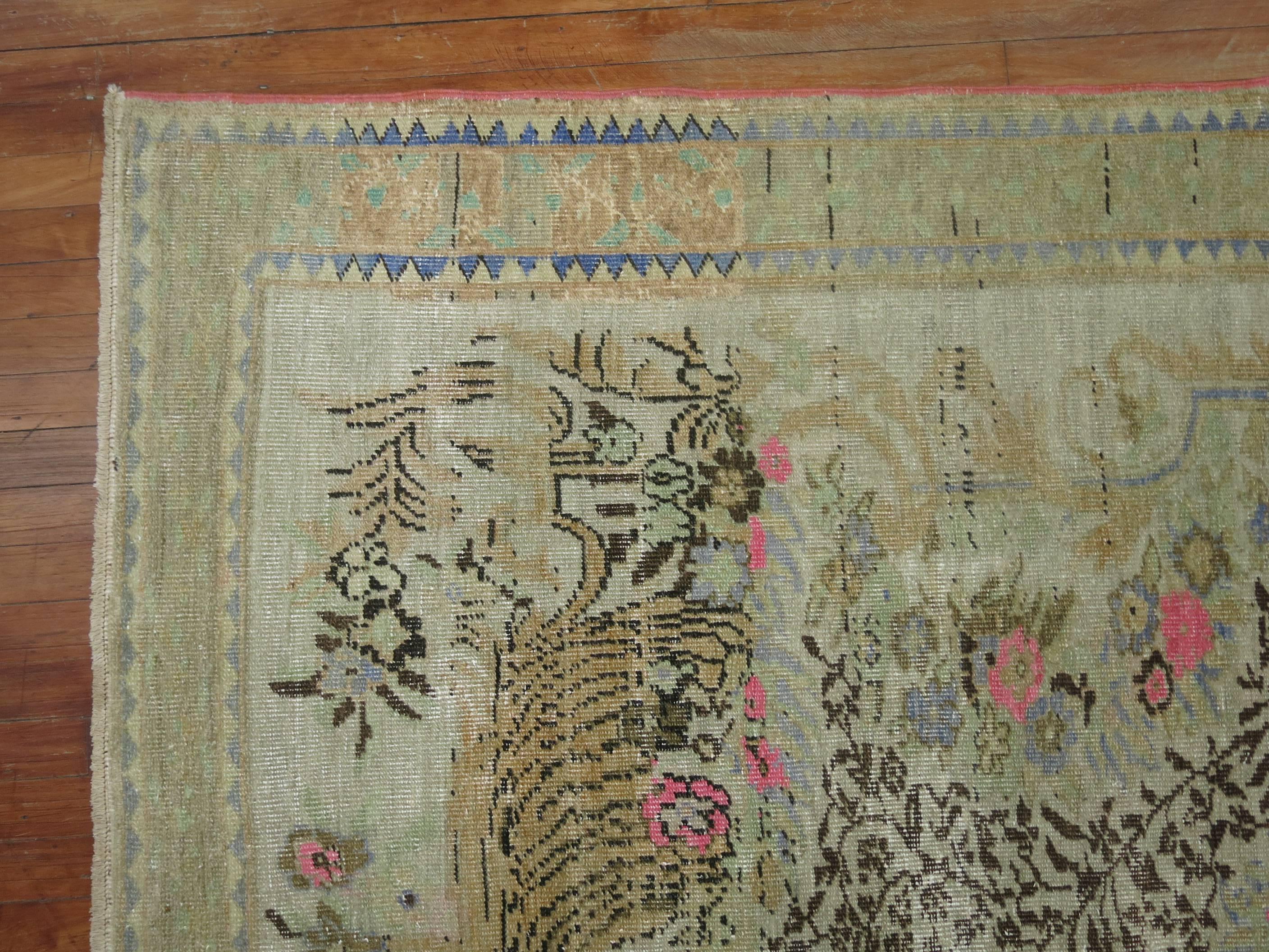 Outsider Art Vintage Anatolian Carpet For Sale