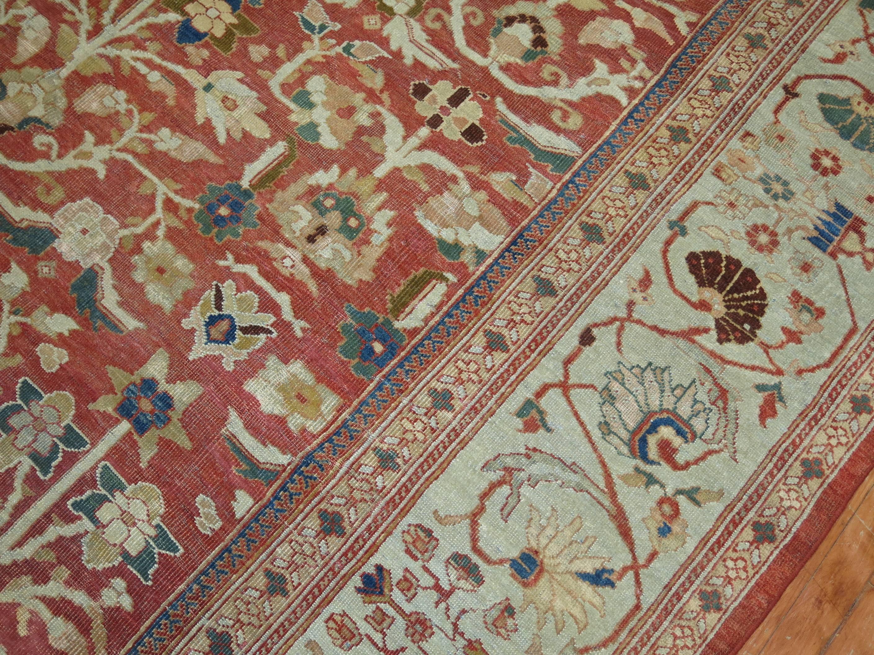 Fine Early 20th Century Antique Persian Sultanabad Carpet For Sale 2