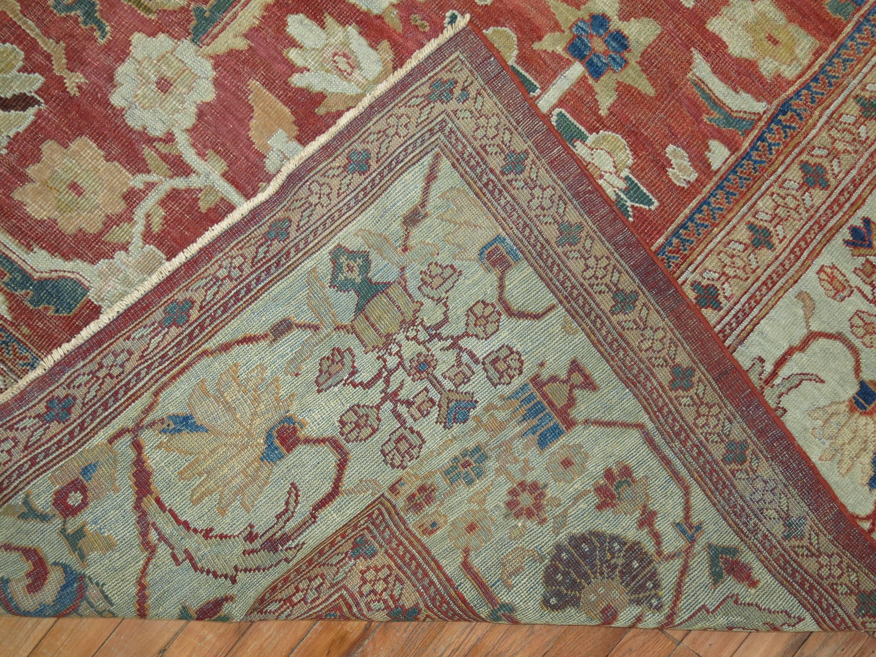 Fine Early 20th Century Antique Persian Sultanabad Carpet For Sale 4