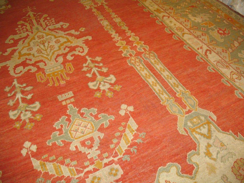 Turkish Antique Oushak Carpet For Sale 4