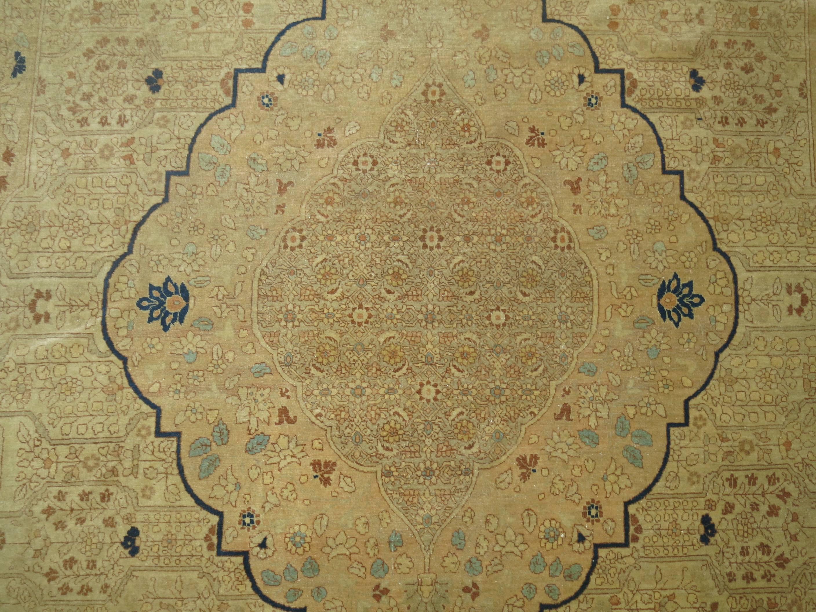 20th Century Antique Tabriz Rug For Sale