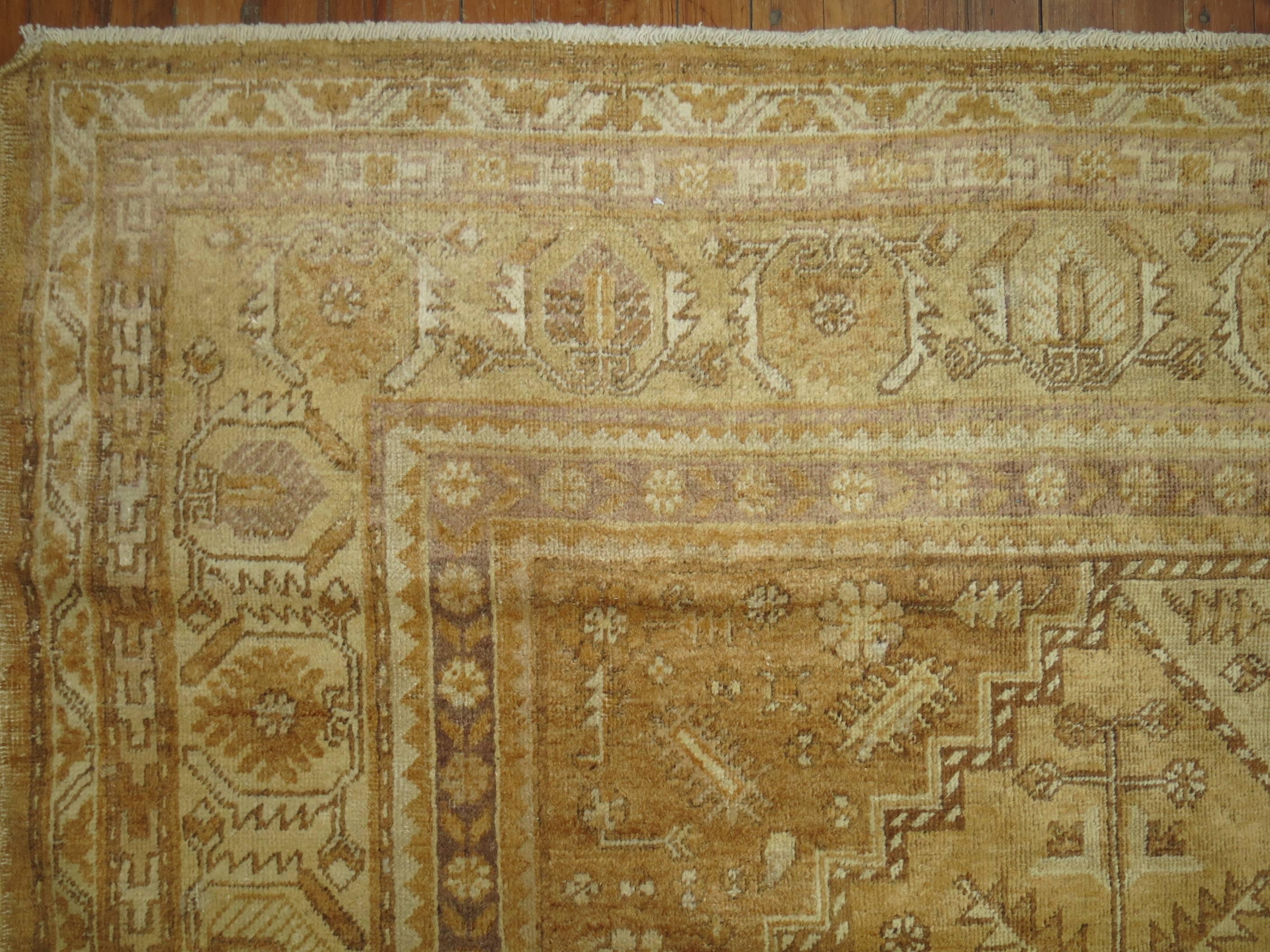 East Turkestani Straw Antique Khotan Rug, Early 20th Century For Sale