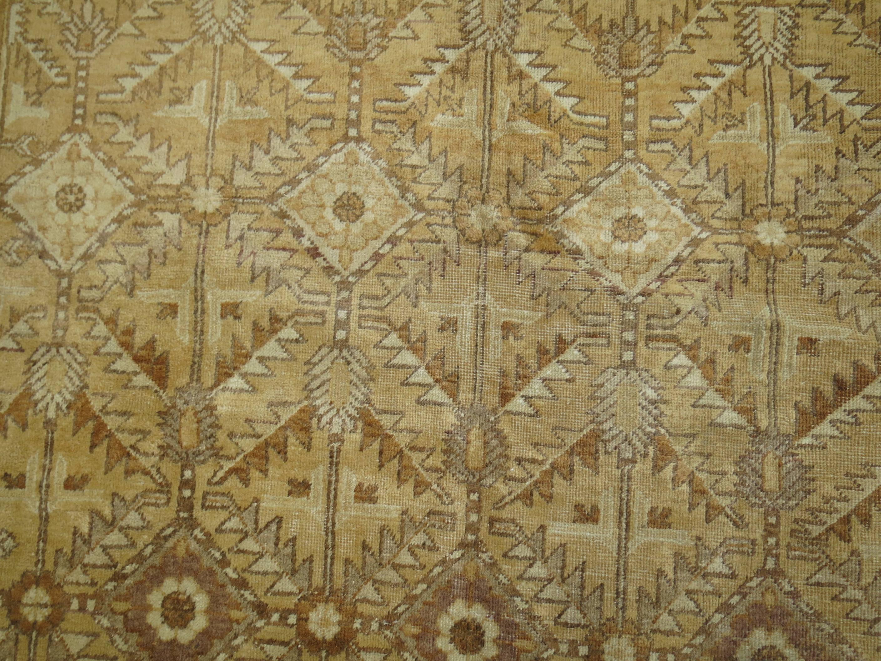 Moorish Straw Antique Khotan Rug, Early 20th Century For Sale