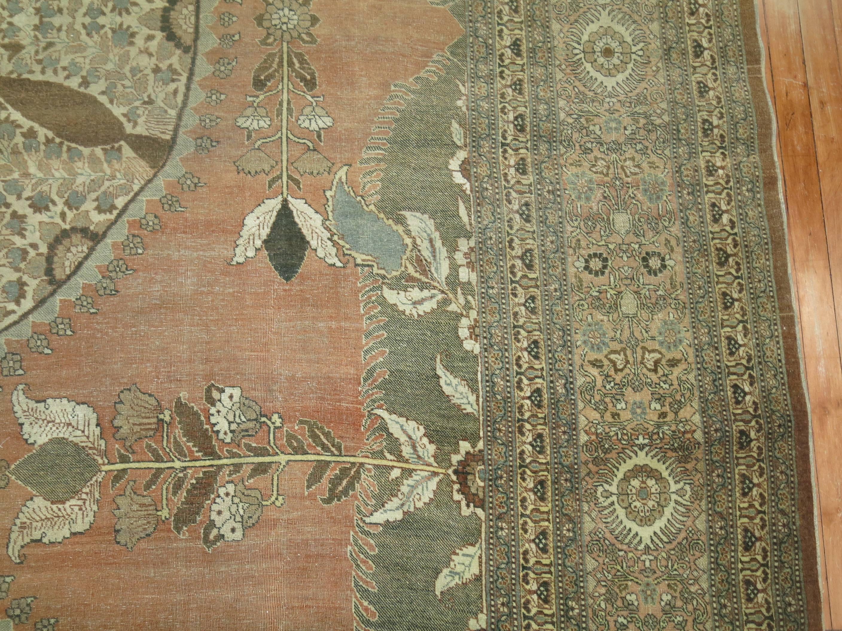 XIXe siècle Extraordinaire tapis persan ancien de la collection Zabihi du 19ème siècle en vente