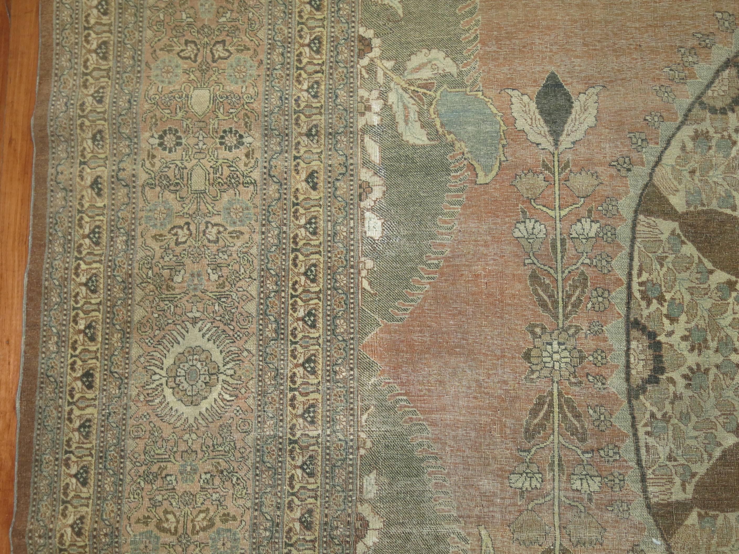 Extraordinaire tapis persan ancien de la collection Zabihi du 19ème siècle en vente 3