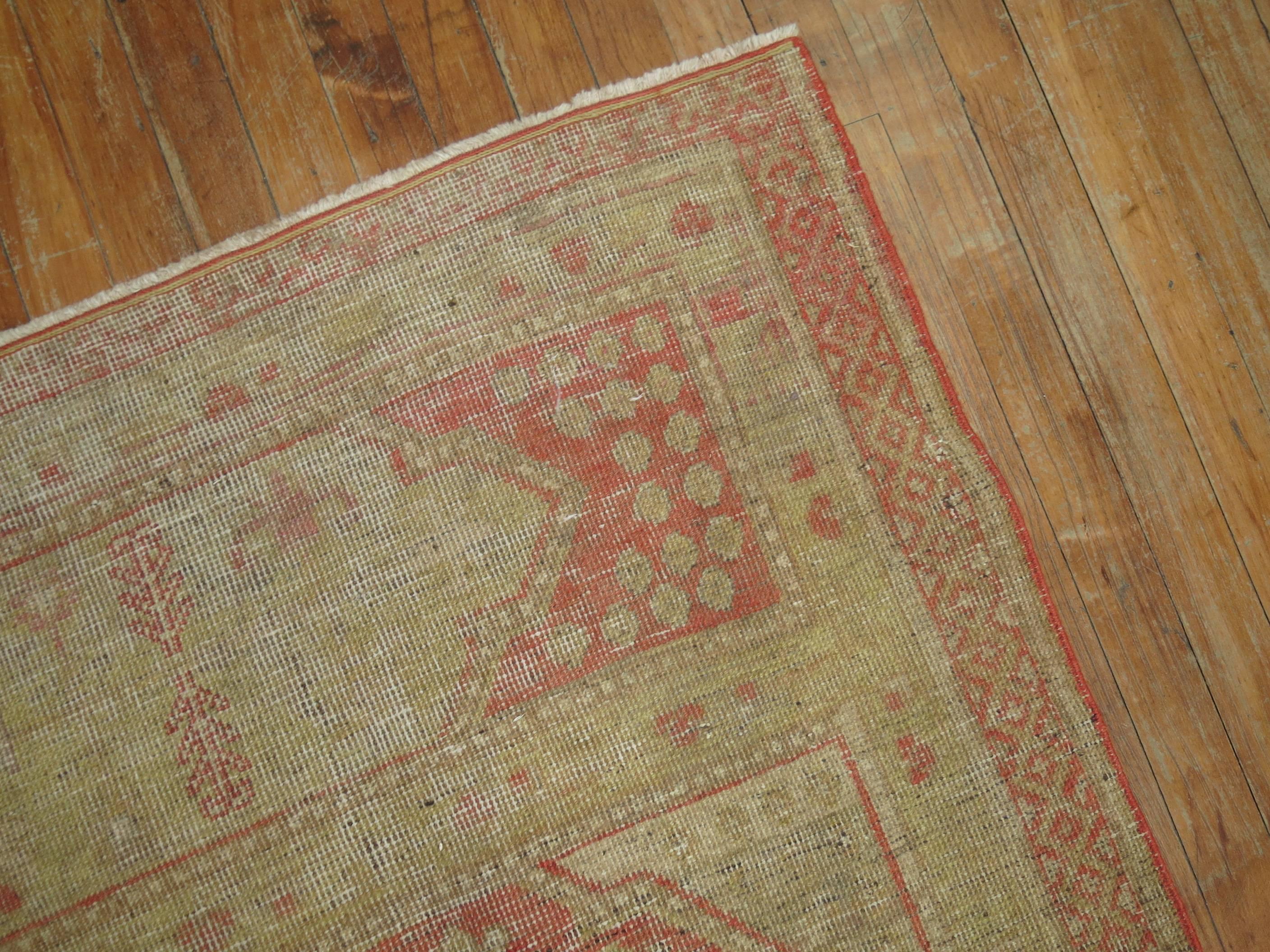 Wool Antique Khotan Samarkand Runner