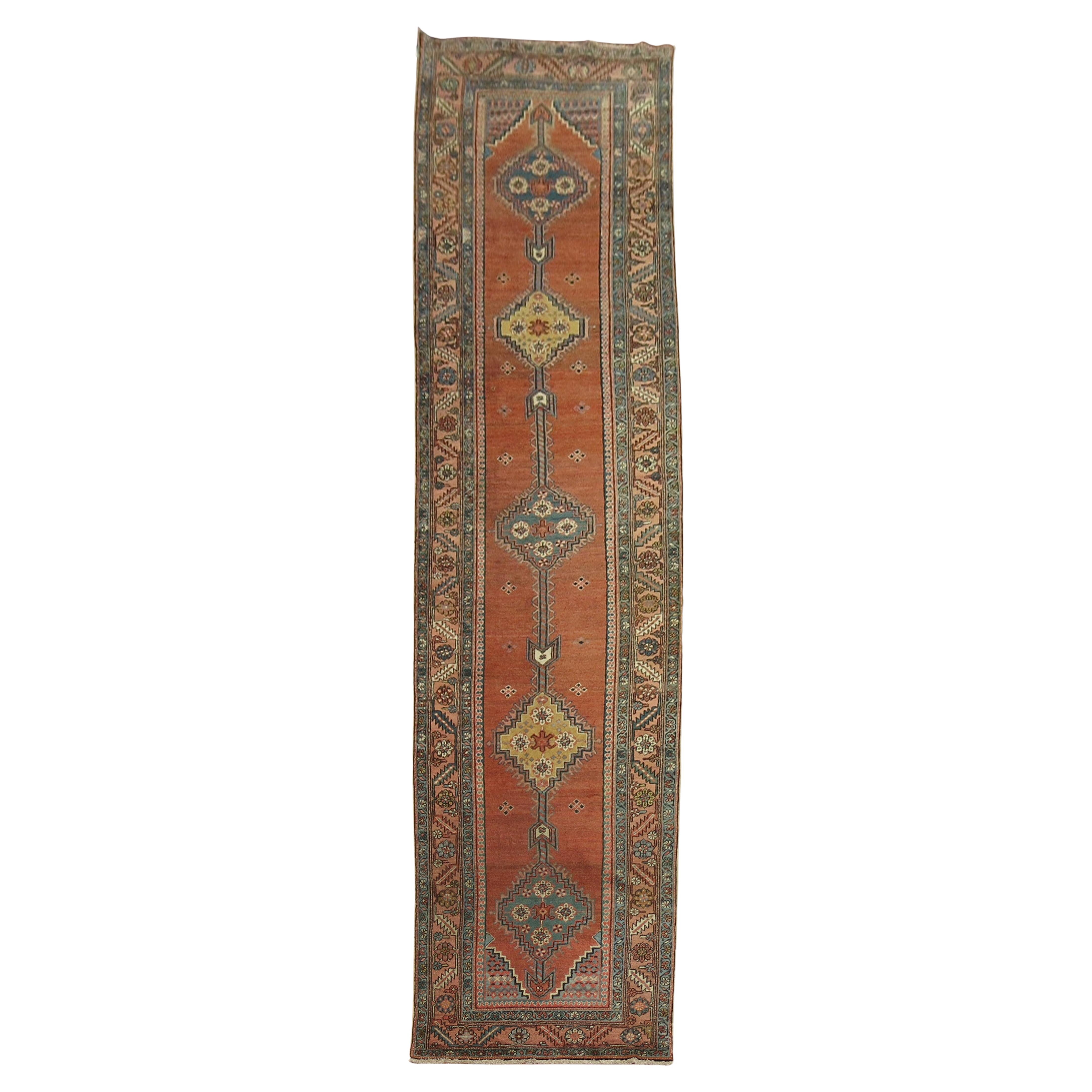 Zabihi Collection Antique Tribal Serapi Heriz Runner