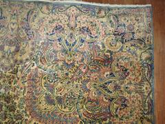 Superfine Oversize Silver Blue Pink Raspberry Palace Size Persian Kerman Rug