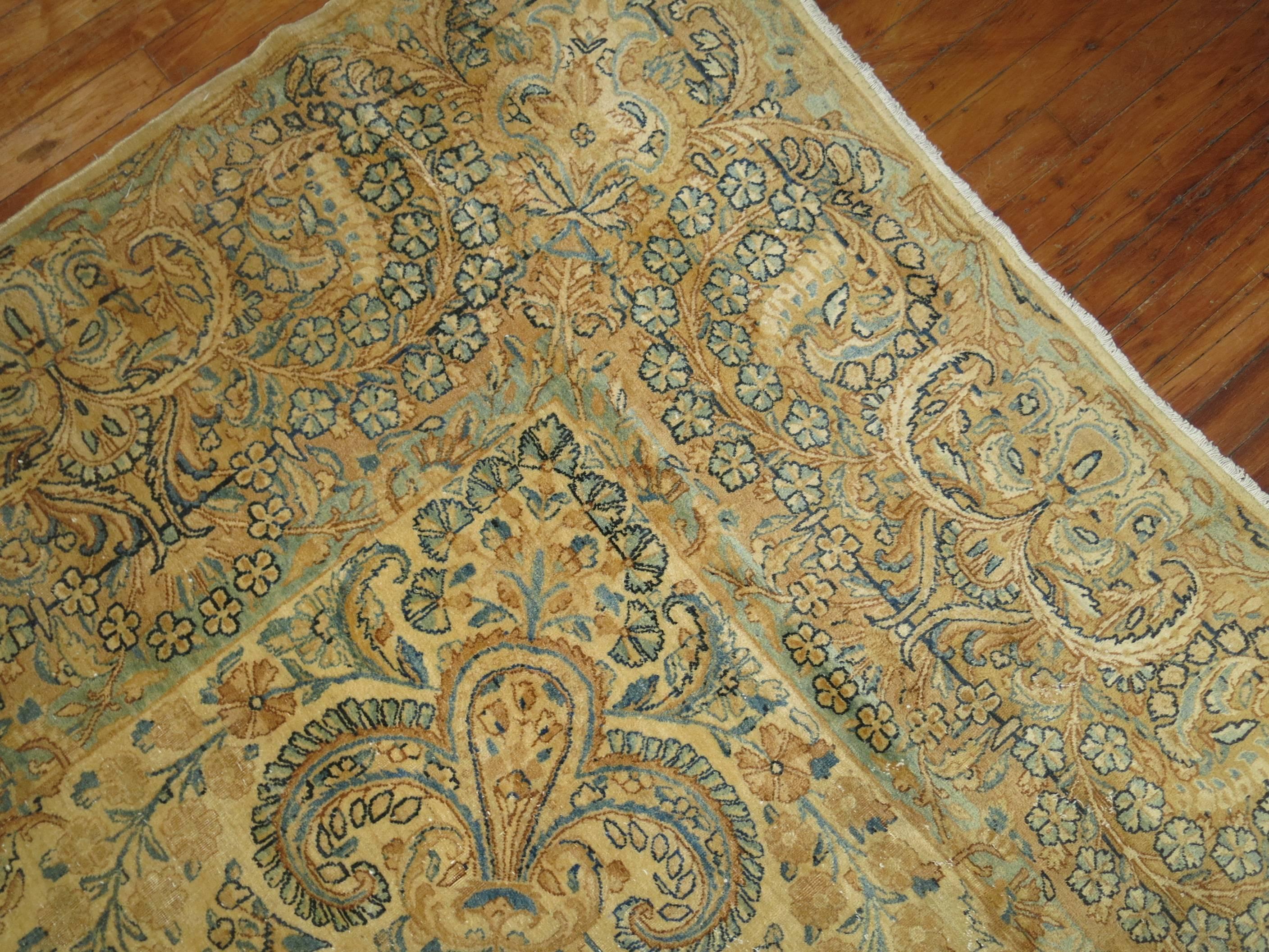 Zabihi Collection Oversize Early 20th Century Antique Persian Kerman Carpet In Good Condition For Sale In New York, NY