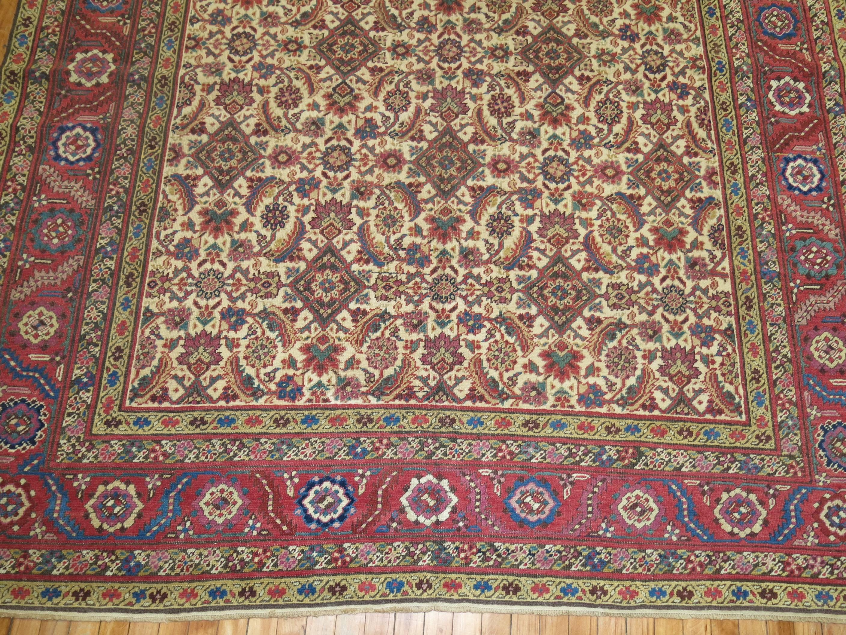 Persian Antique Bakshaish Corridor Rug For Sale