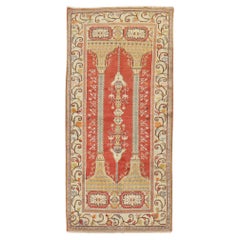 Tapis de prière turc vintage rouge de la collection Zabihi