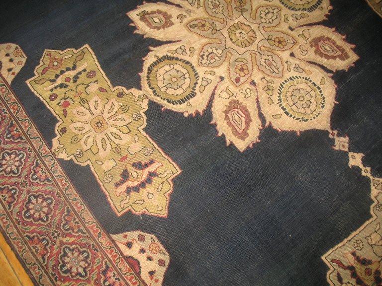 Hand-Knotted Pictorial Karabagh Rug For Sale