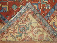 Brick Field Early 20th Century Oriental Persian Heriz Rug