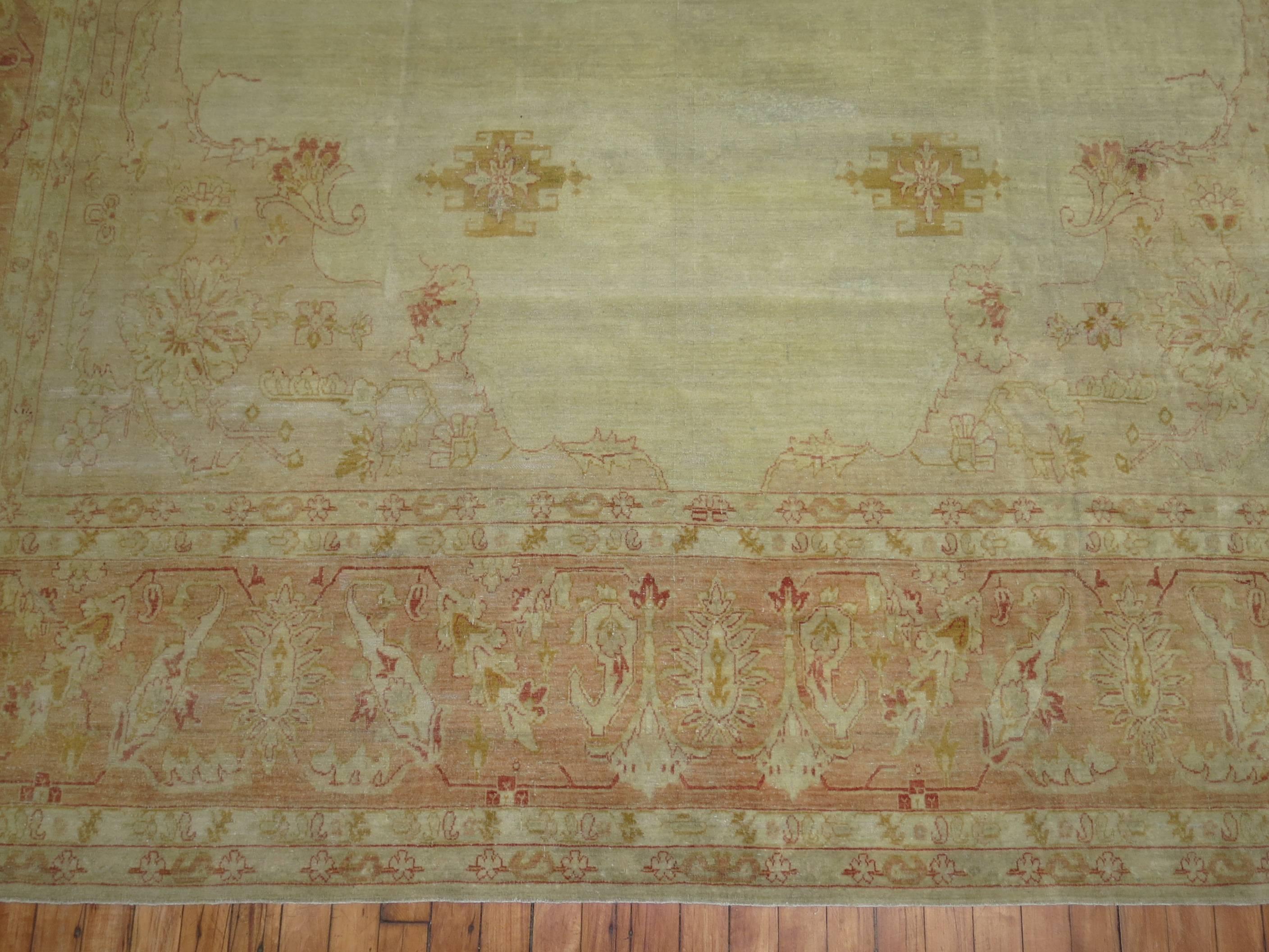 An extremely finely woven mid-19th century weave in subtle colors.