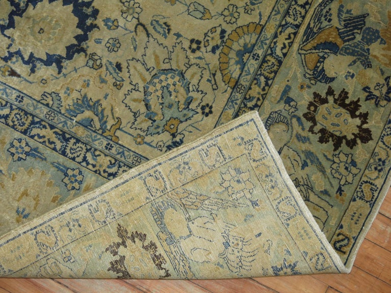 Antique Pictorial Tabriz Angel Border Rug For Sale at 1stdibs