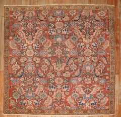 Zabihi Collection Antique Persian Heriz Square Rug