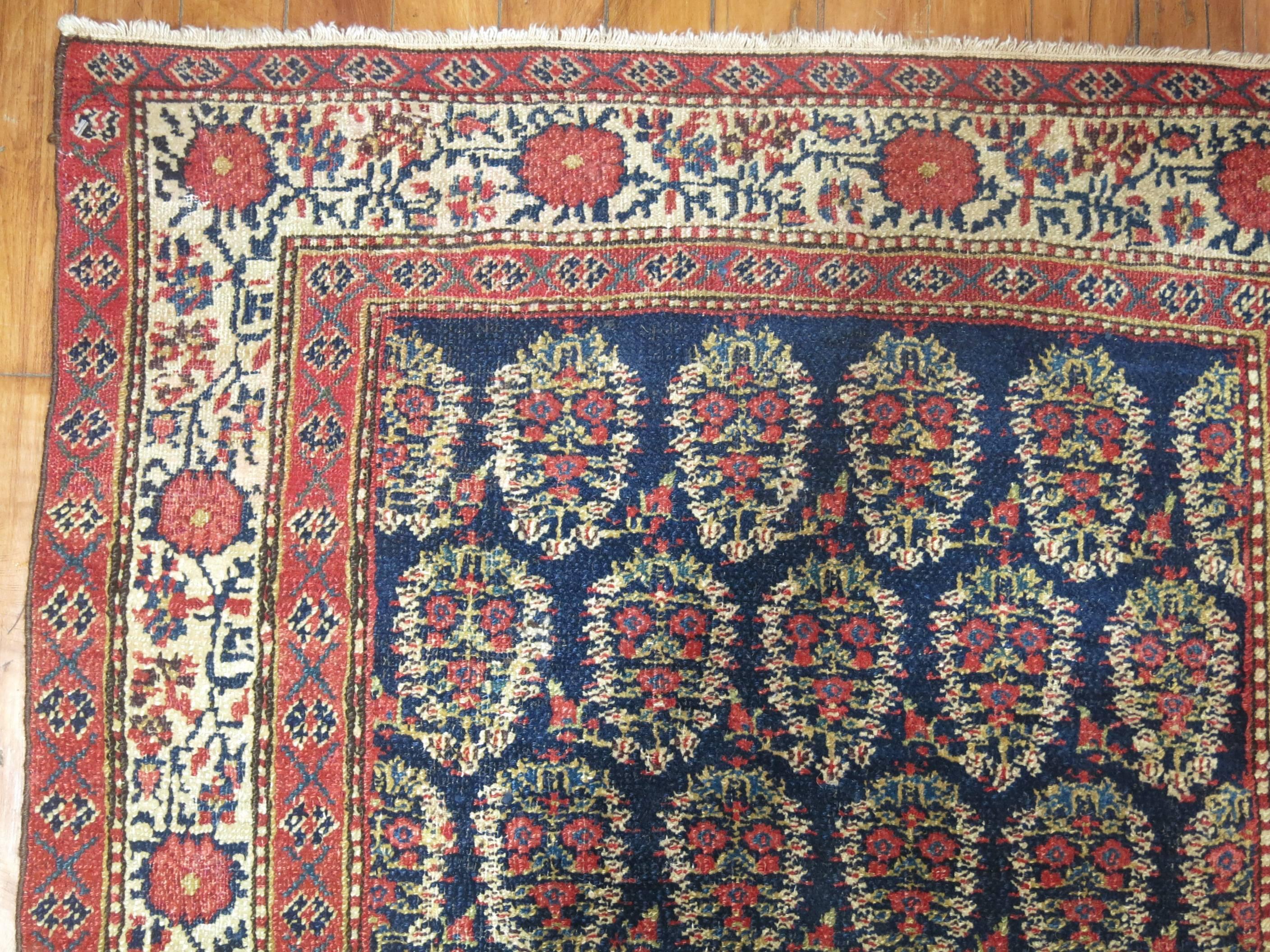 navy persian rug