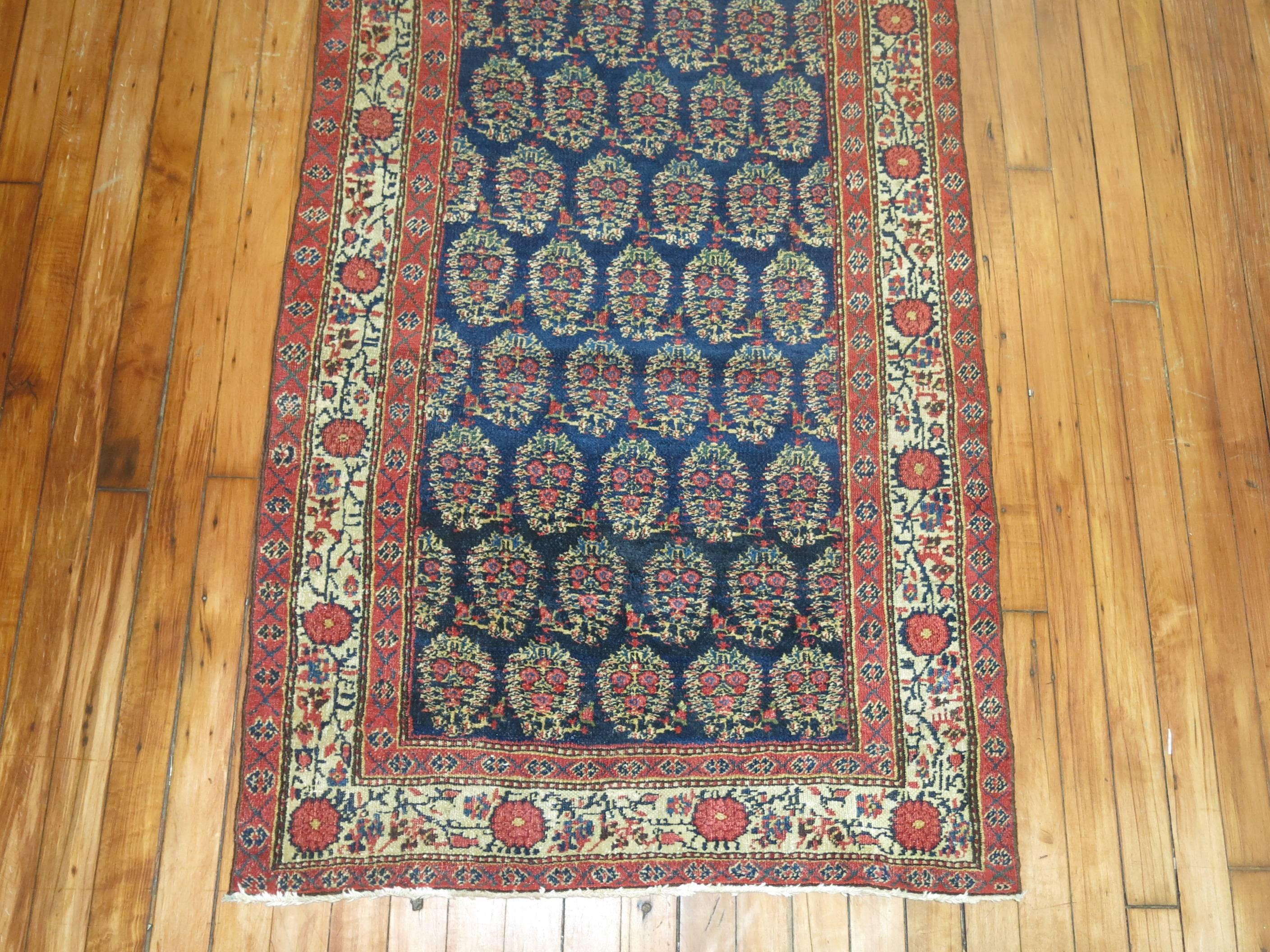 Malayer Late 19th Century Antique Northwest Persian Runner For Sale