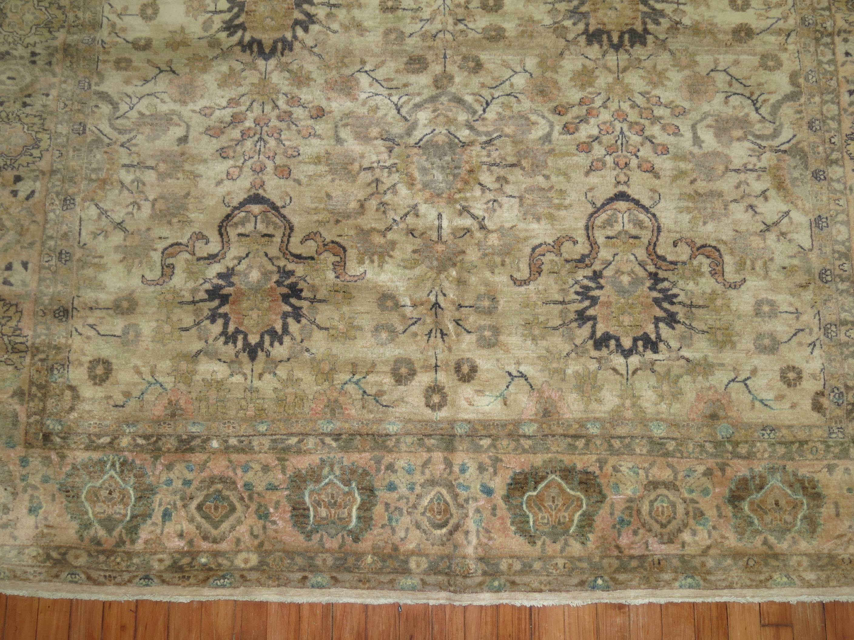 Wool Antique Persian Ferehan Carpet