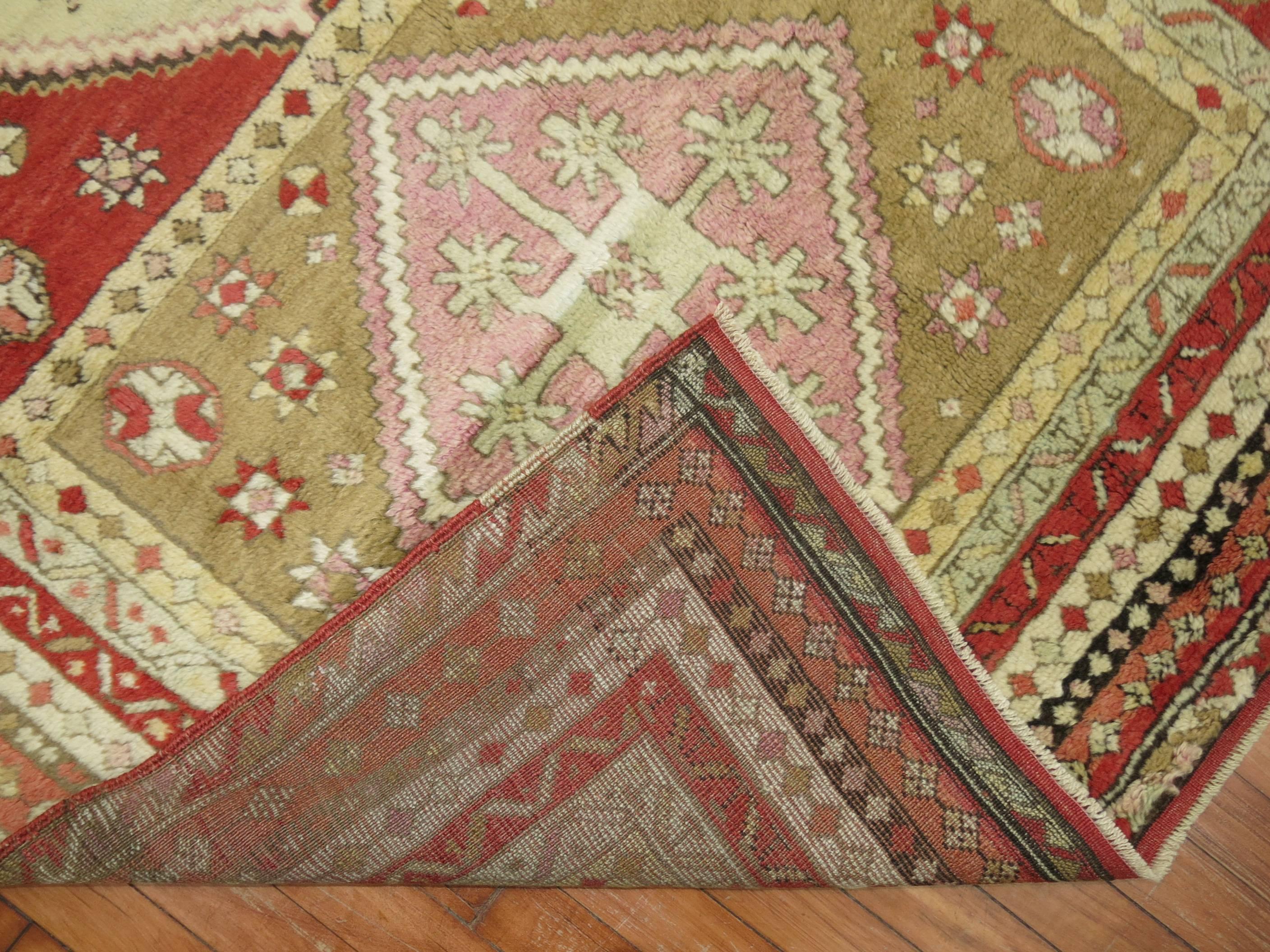 Hand-Woven Intricate Antique Turkish Sivas Rug For Sale