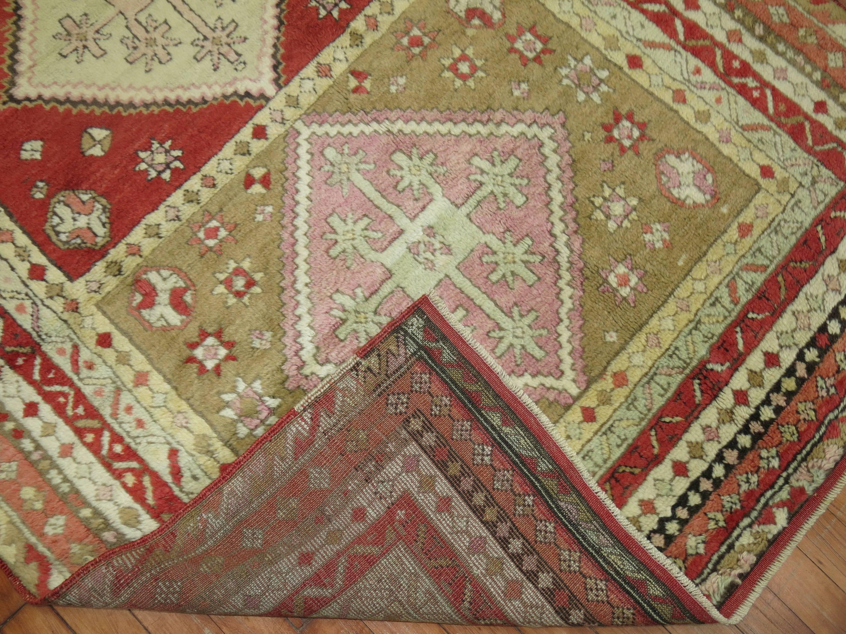 Wool Zabihi Collection Antique Karabagh Carpet For Sale