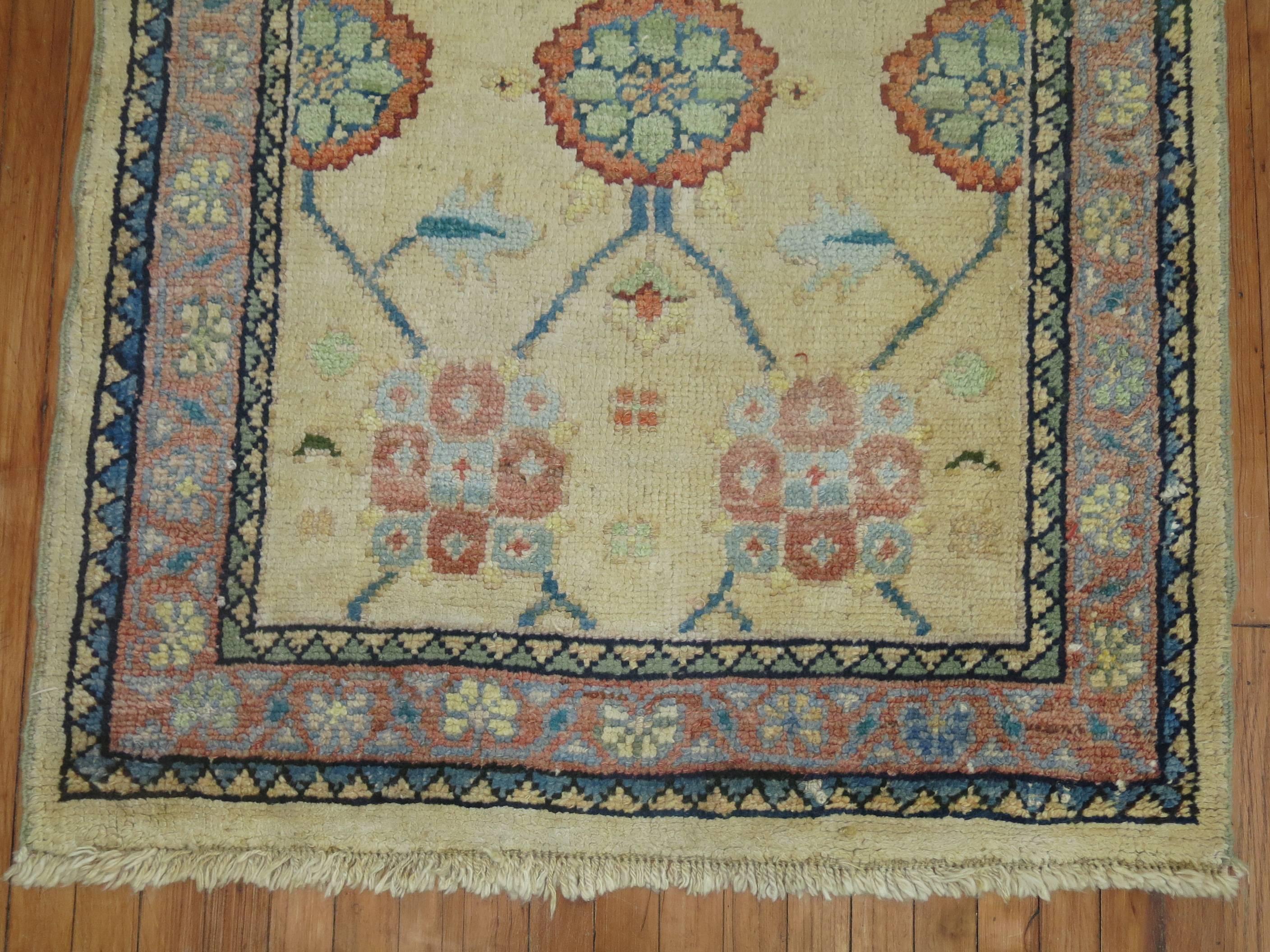 20th Century Vintage Turkish Oushak Rug