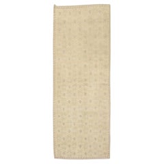 Zabihi Kollektion Beige Grüner Akzent Mitte des 20. Jahrhunderts Türkisch  Läufer