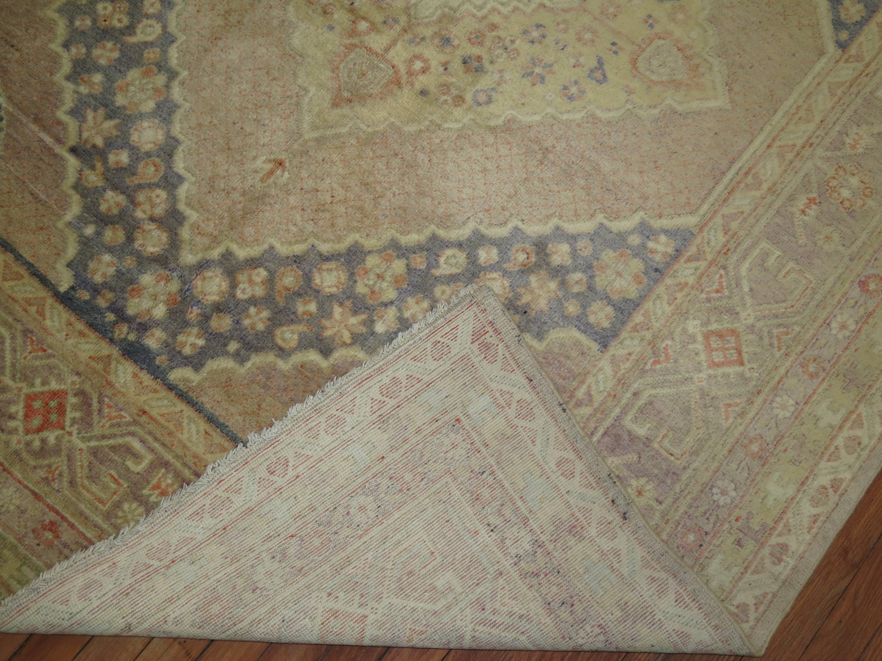 Vintage Samarkand Gallery Teppich in Lavendelfarben (20. Jahrhundert) im Angebot