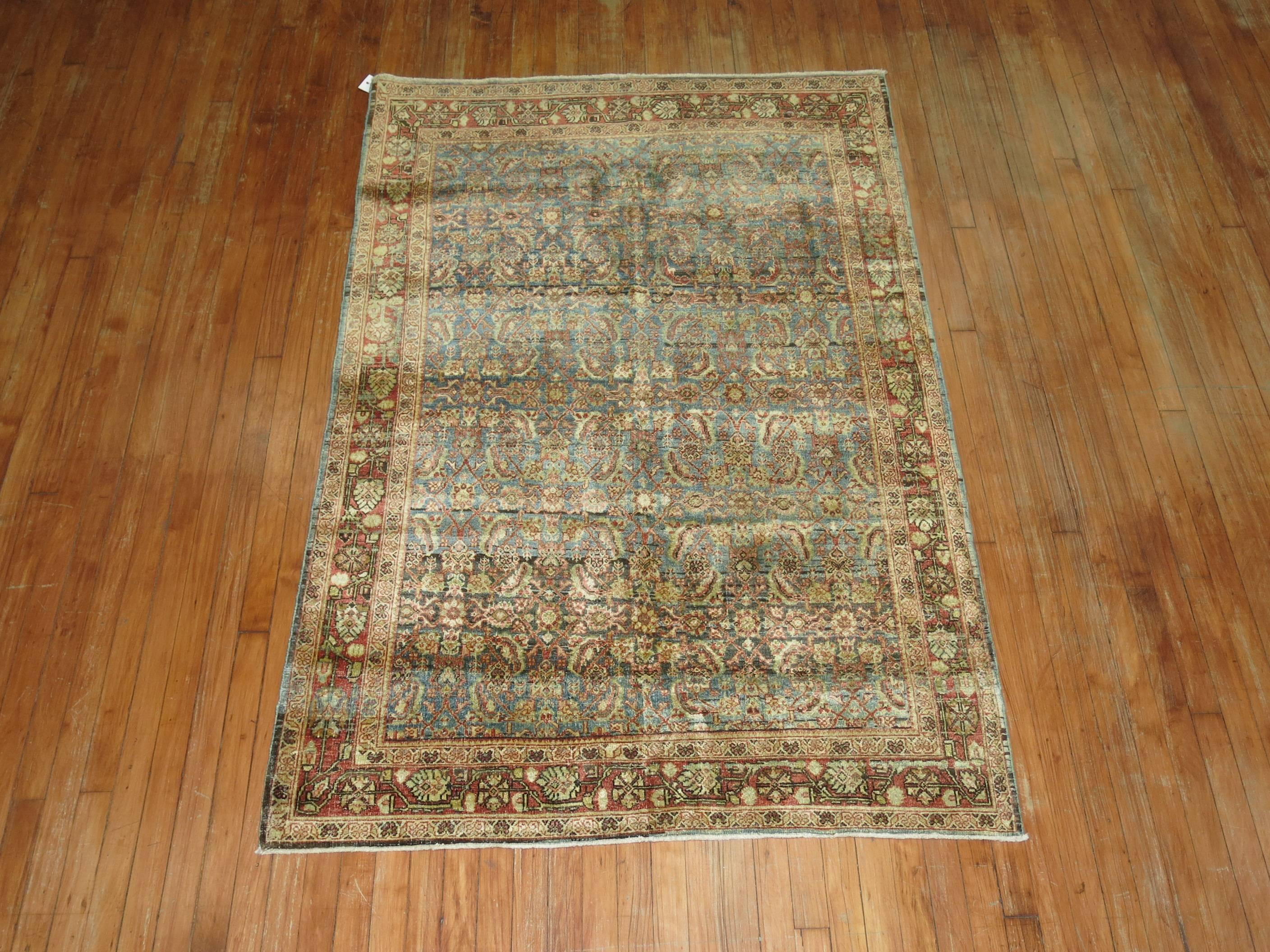 20th Century Elegant Antique Persian Mahal Rug