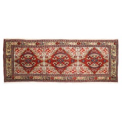 Zabihi Collection Jewel Tone Fine Quality Antique Mishan Malayer Narrow Rug